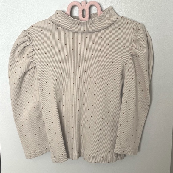 Baby Gap Ribbed Turtle Neck Puff Shoulder Long Sleeve - Picture 2 of 3